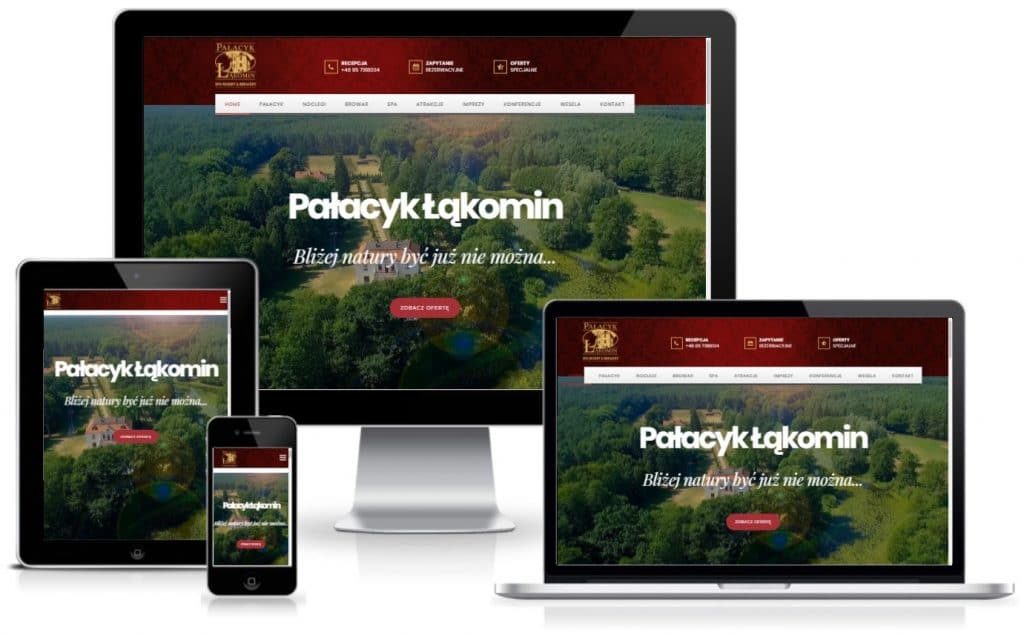 Webové stránky Pałacyka Łąkomina Designed by ROAN24 - Create Pages Gorzów